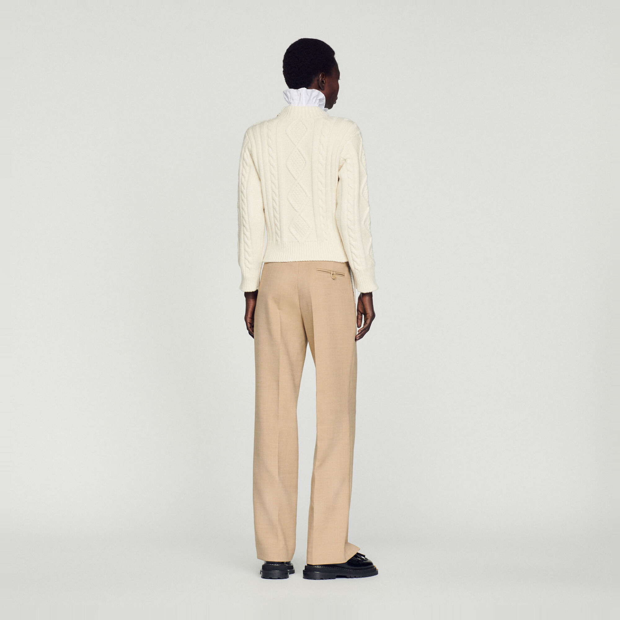 Cable-knit sweater