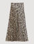 Printed midi skirt with pleats