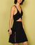 Dress with woven neckline
