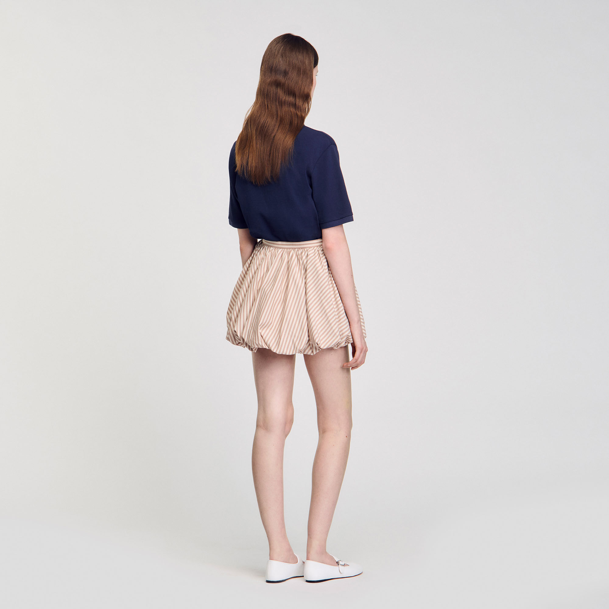 Striped bubble skirt