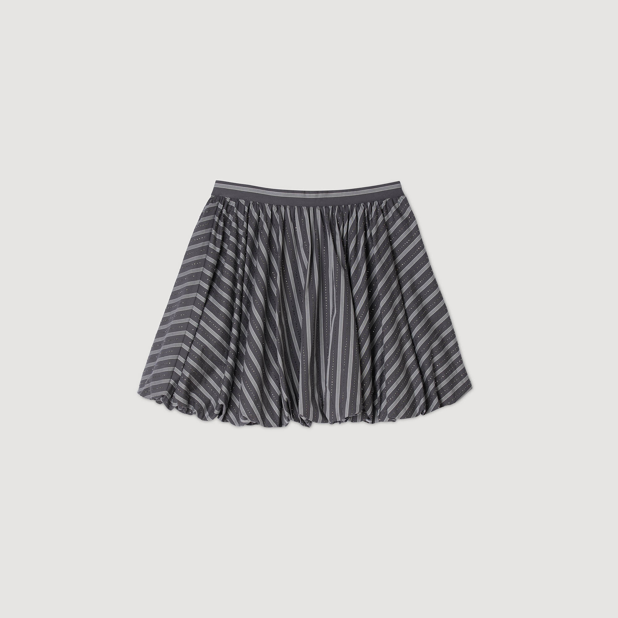 Striped rhinestone bubble skirt