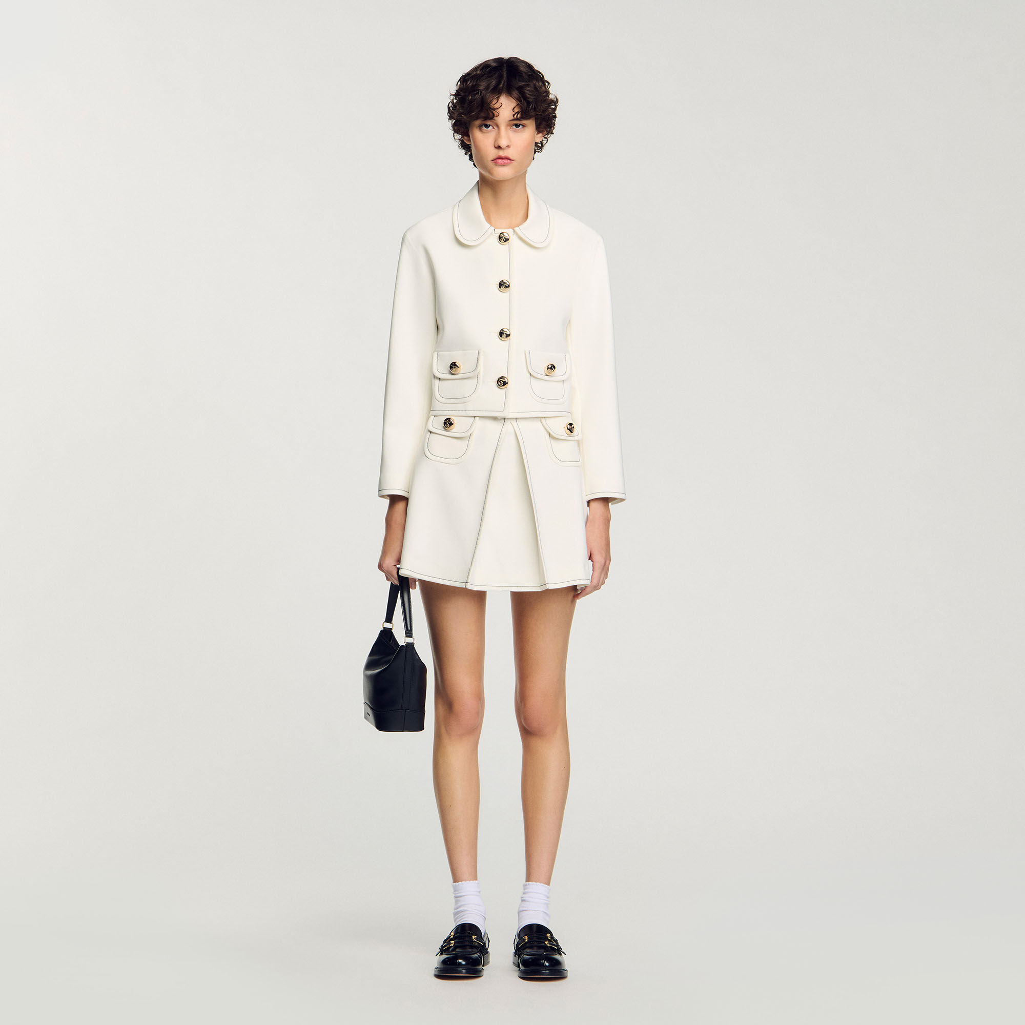 アウターその他 PHILOSOPHY Women Outer 05050723 0003 GOLD Philosophy Women's Beige Faux Suede Leather Jacket Size S/P
