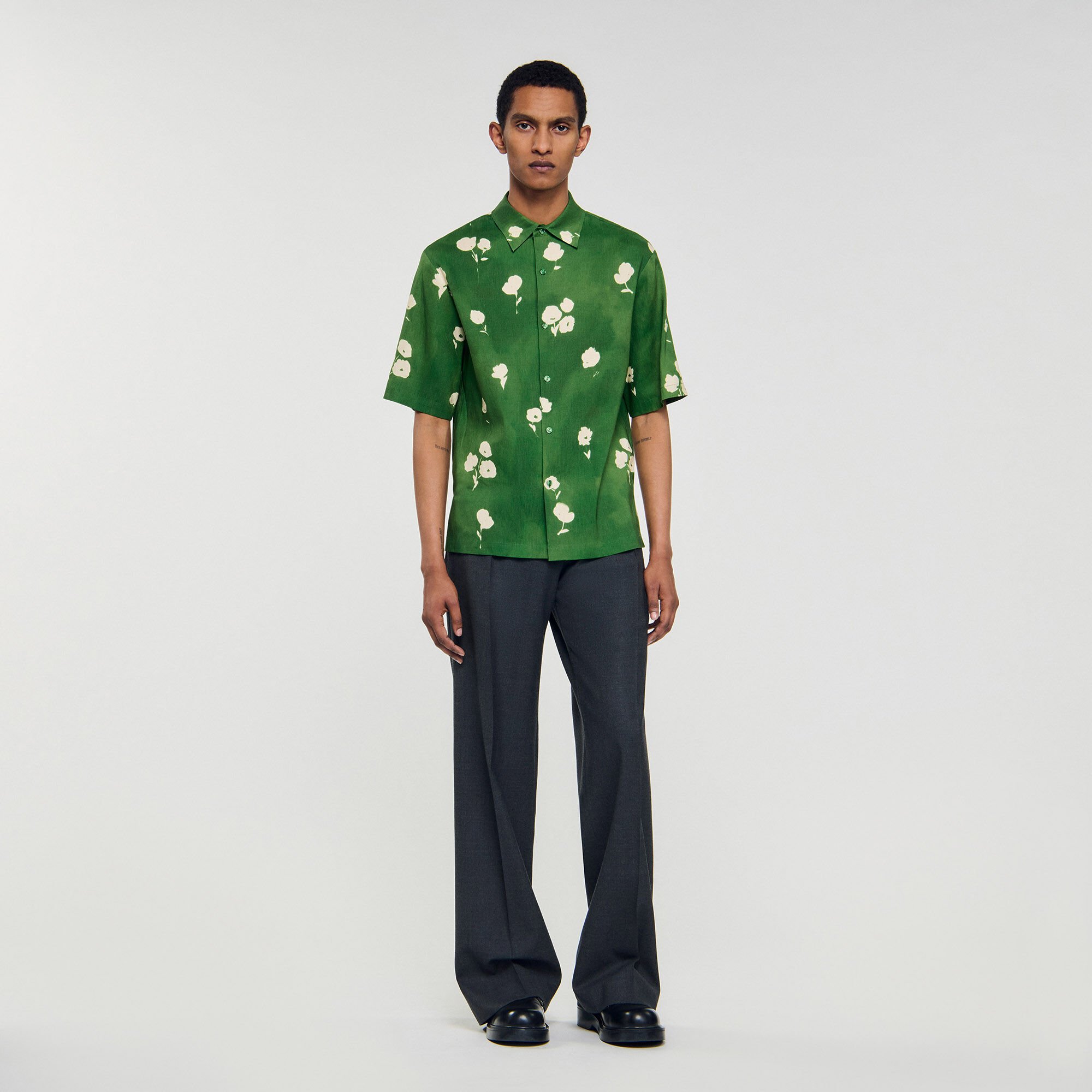 Floral motif shirt