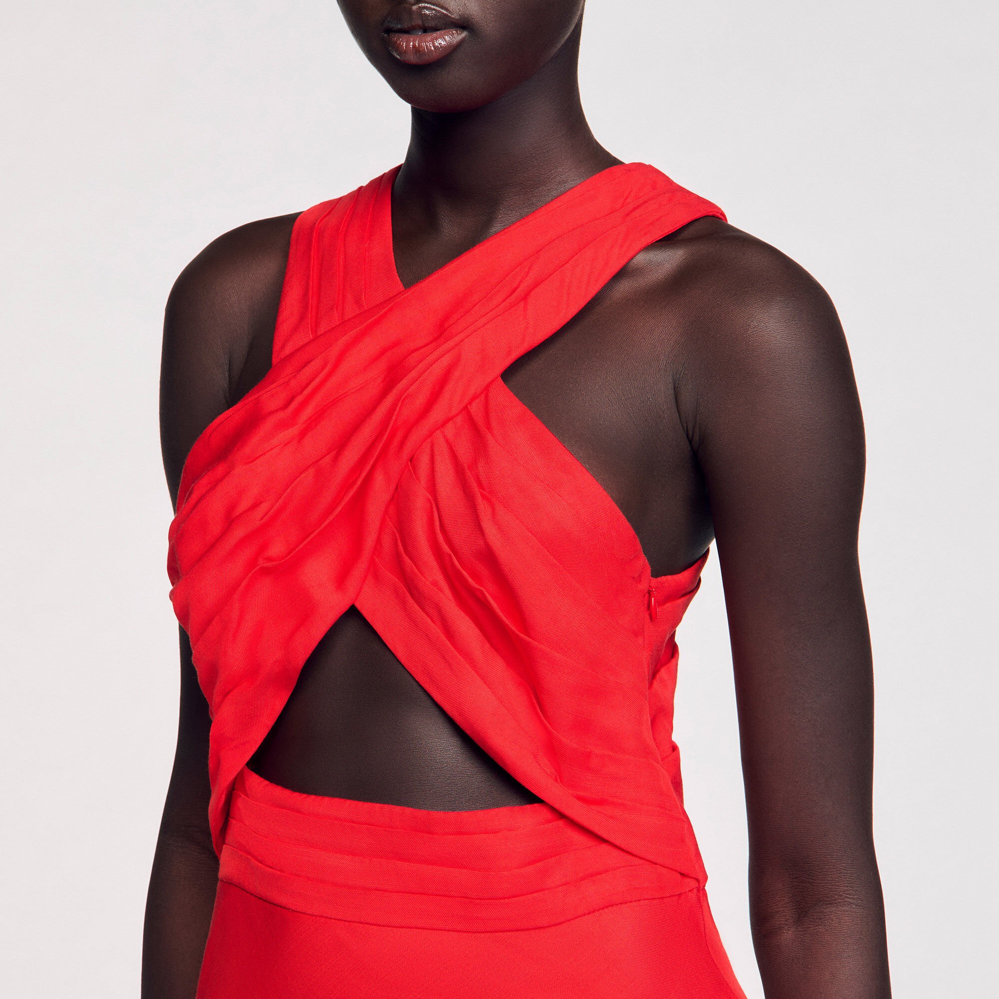 Long wraparound dress