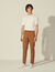 Cotton carrot-fit trousers
