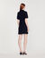 Short dress with shawl neck