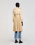 Pleated trench coat with belt