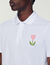Embroidered tulip polo shirt