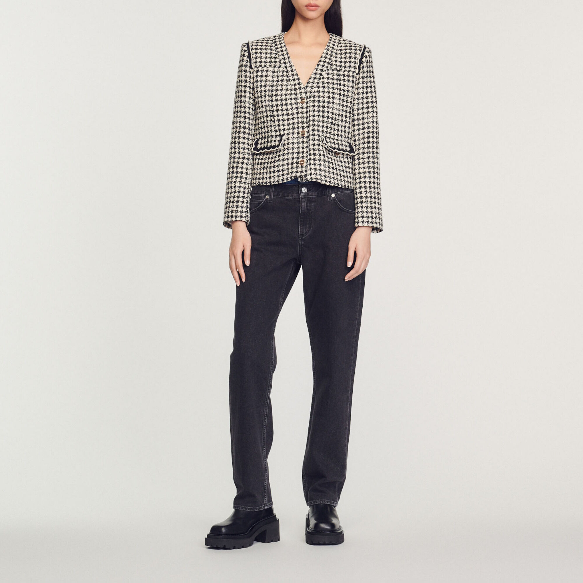 Houndstooth tweed jacket