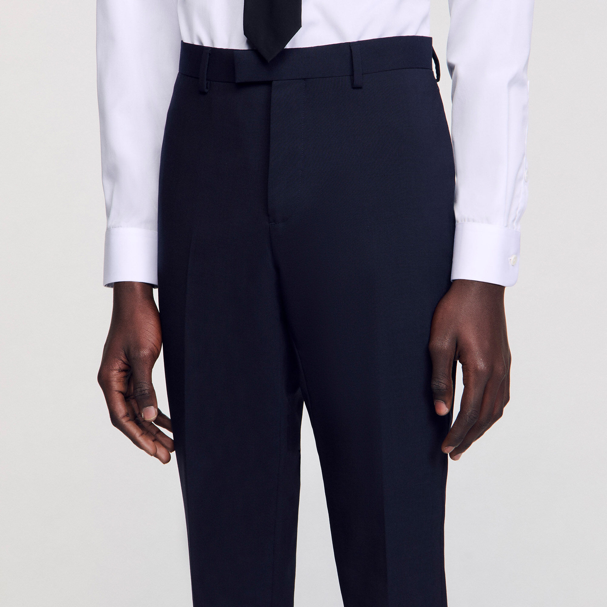 Classic wool suit trousers blue for Men | Sandro Paris