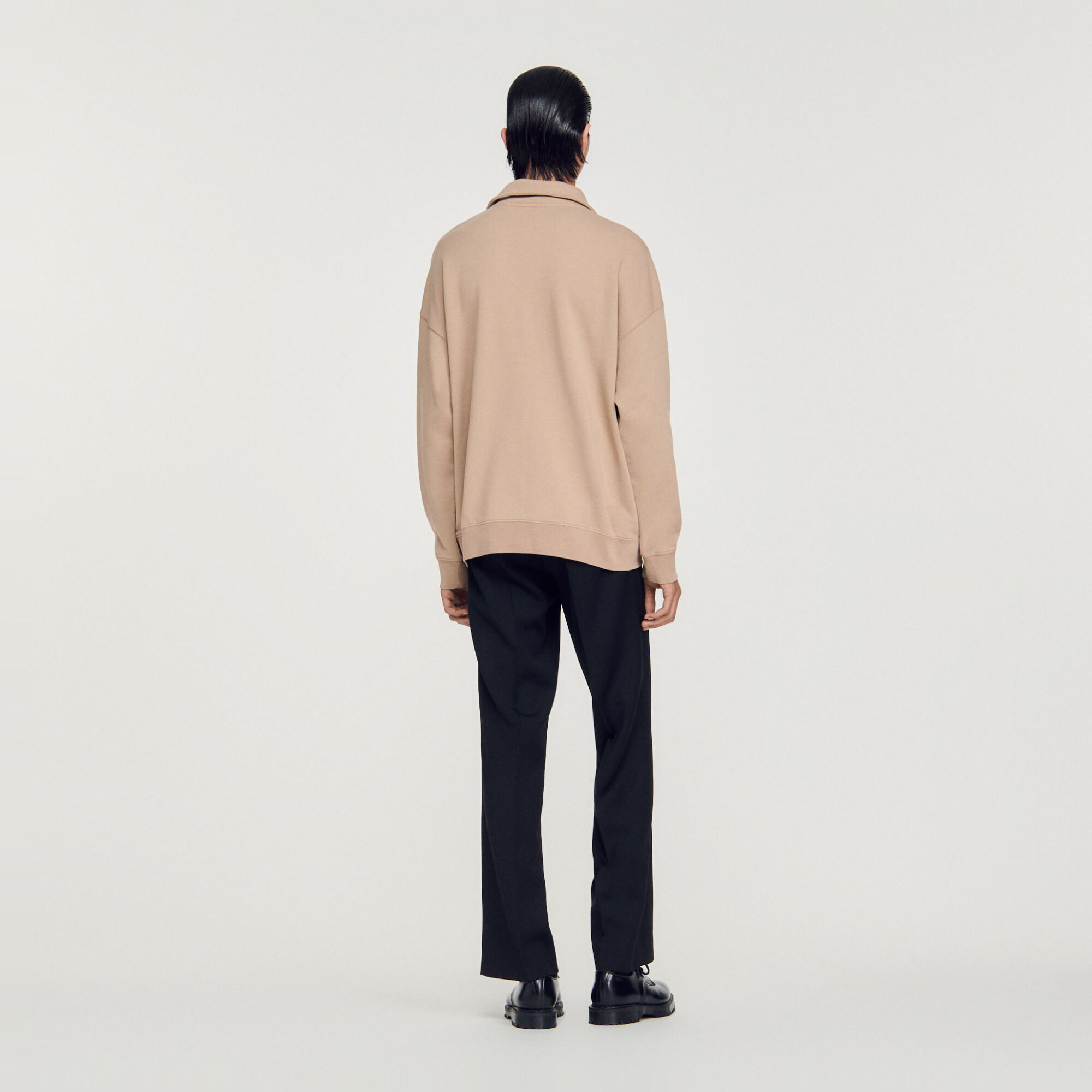 Oversized trucker-style sweatshirt