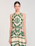 Leaf print maxi dress