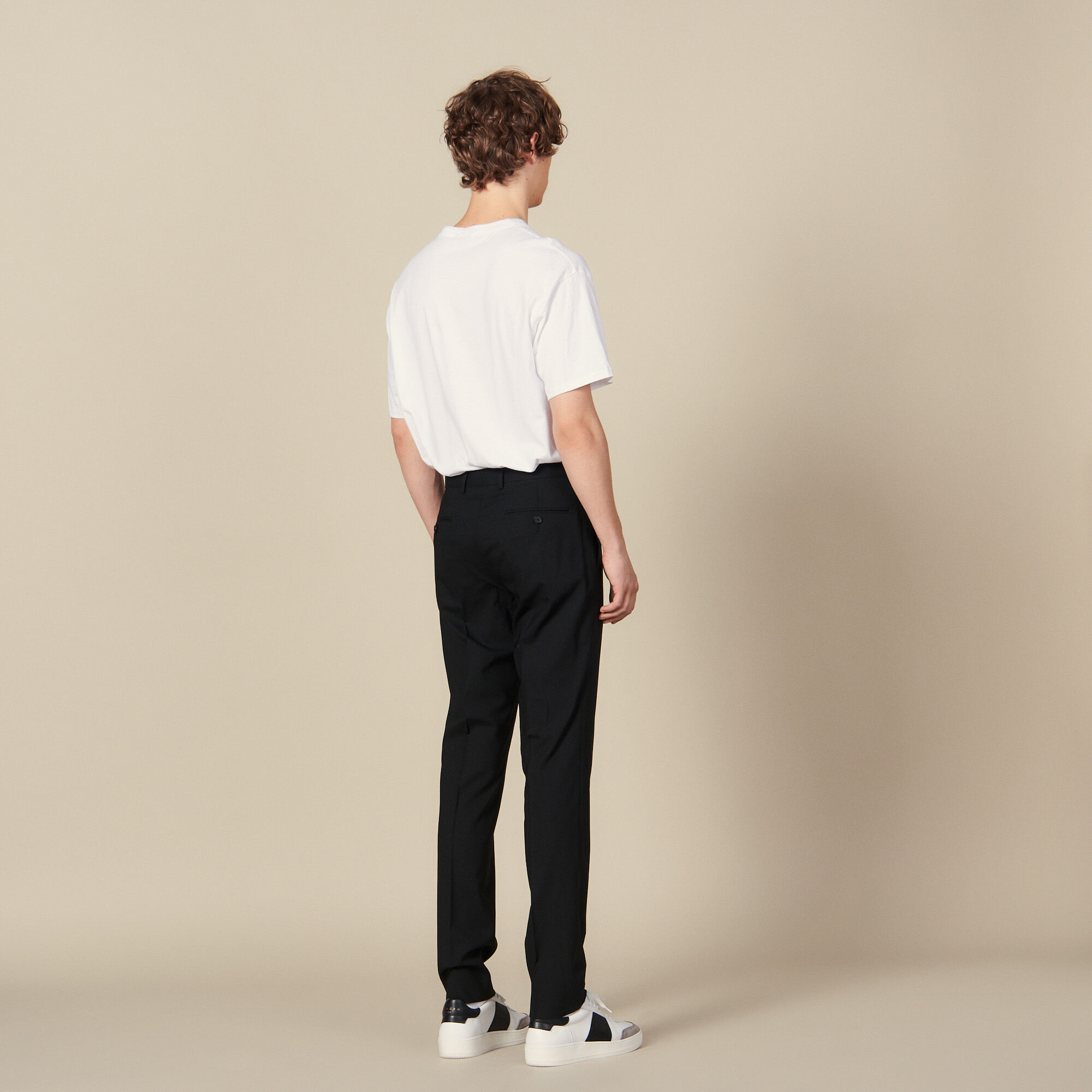 Classic wool suit trousers