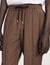 Elasticated straight-leg trousers