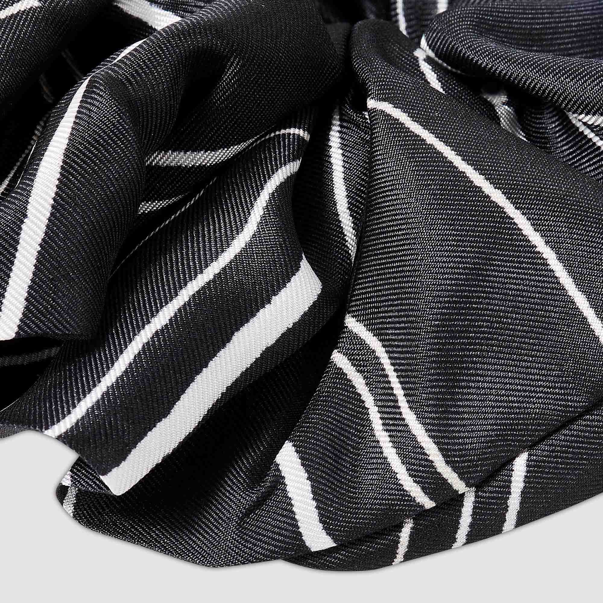 Striped silk scrunchie