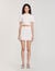 Short pearl bead knit skirt
