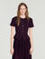 Knit maxi dress with peplum