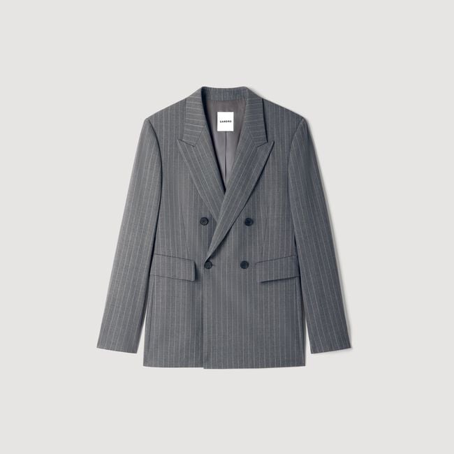 Striped virgin wool jacket