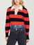 Cropped two-tone sweater