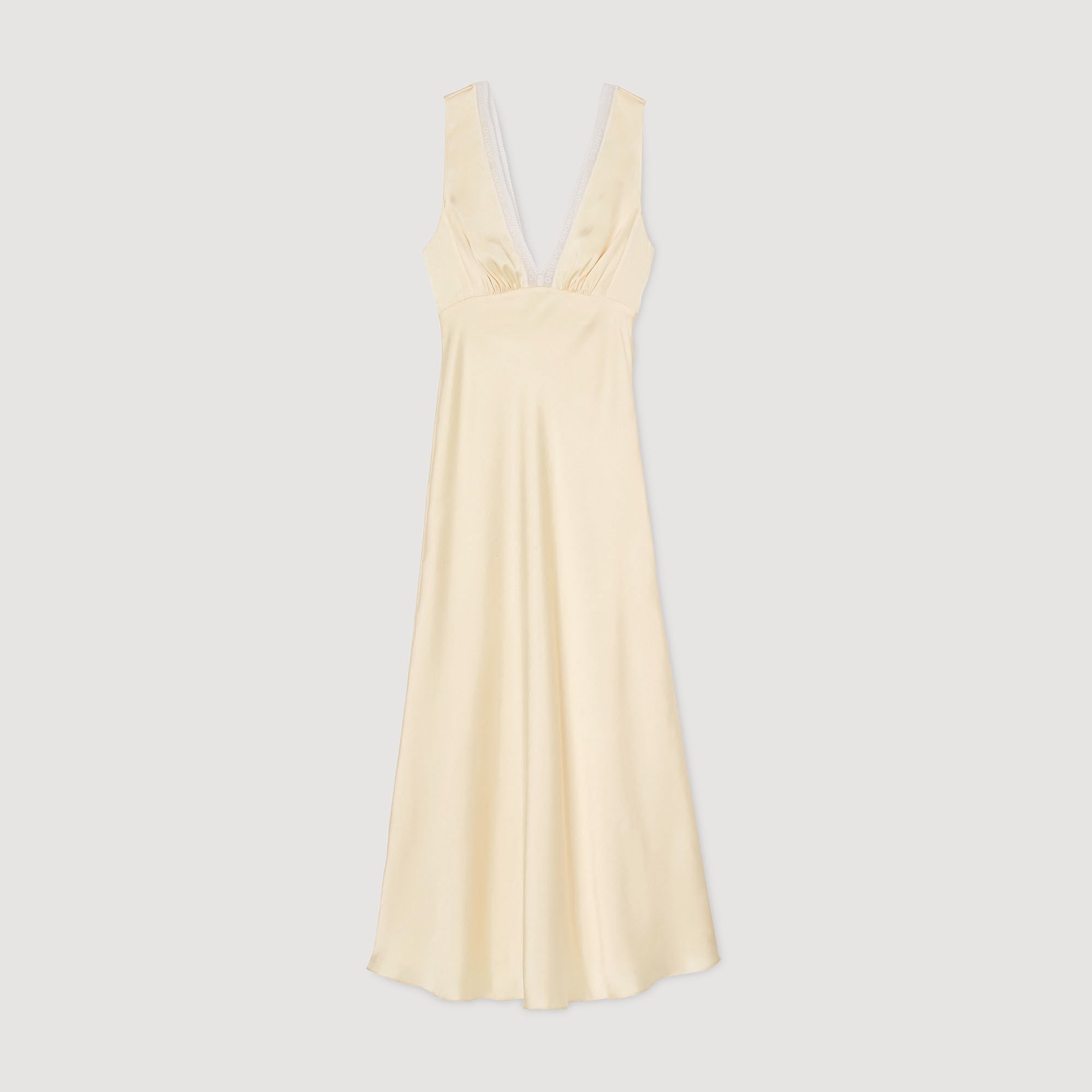 Satin-effect maxi dress