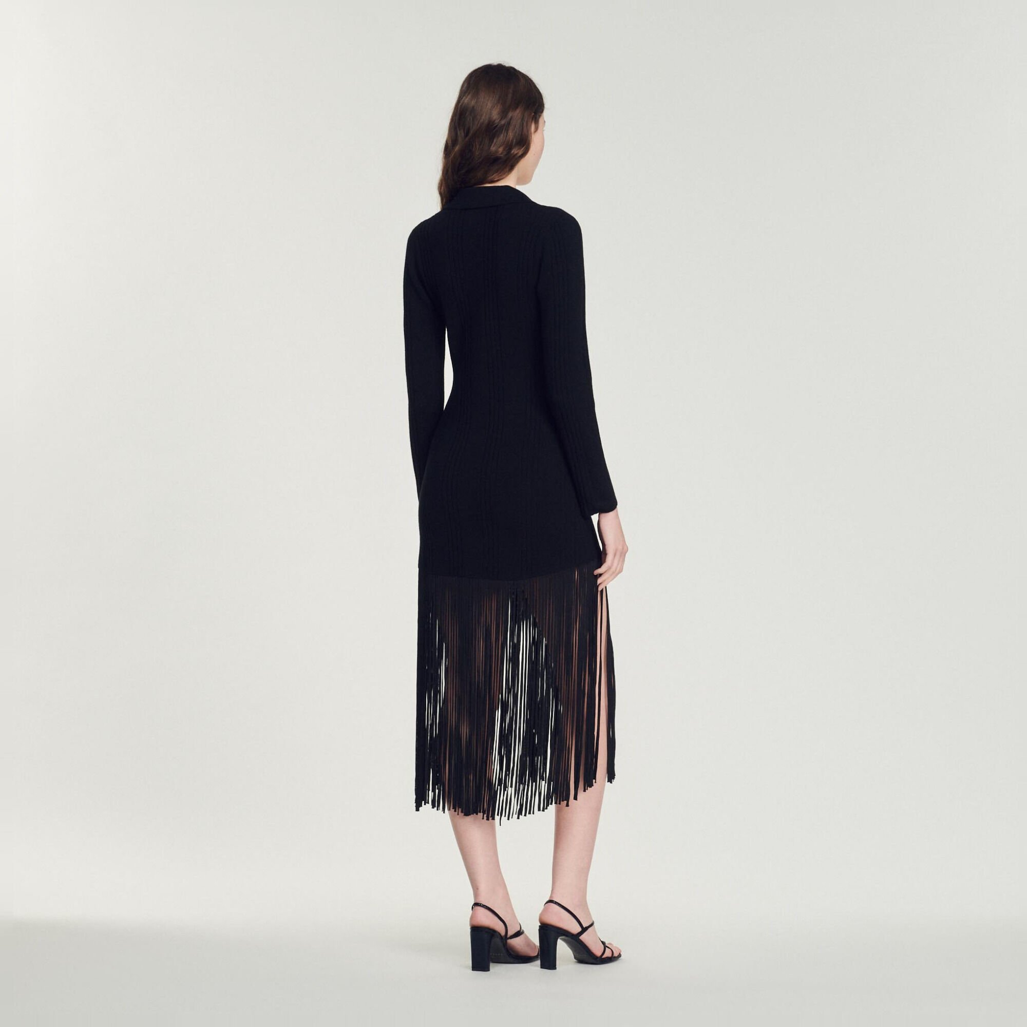 Velour knit dress