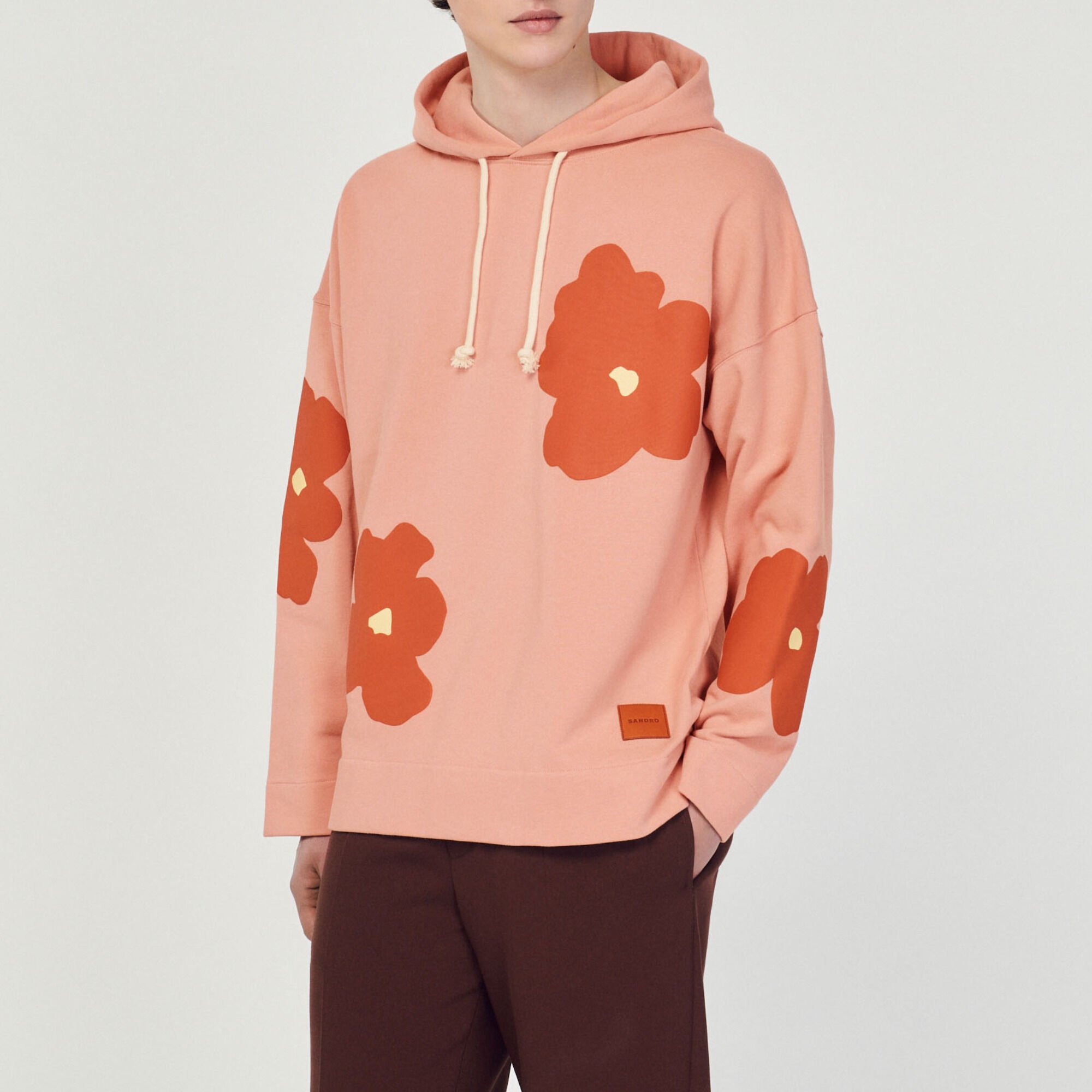 Floral pattern hoodie