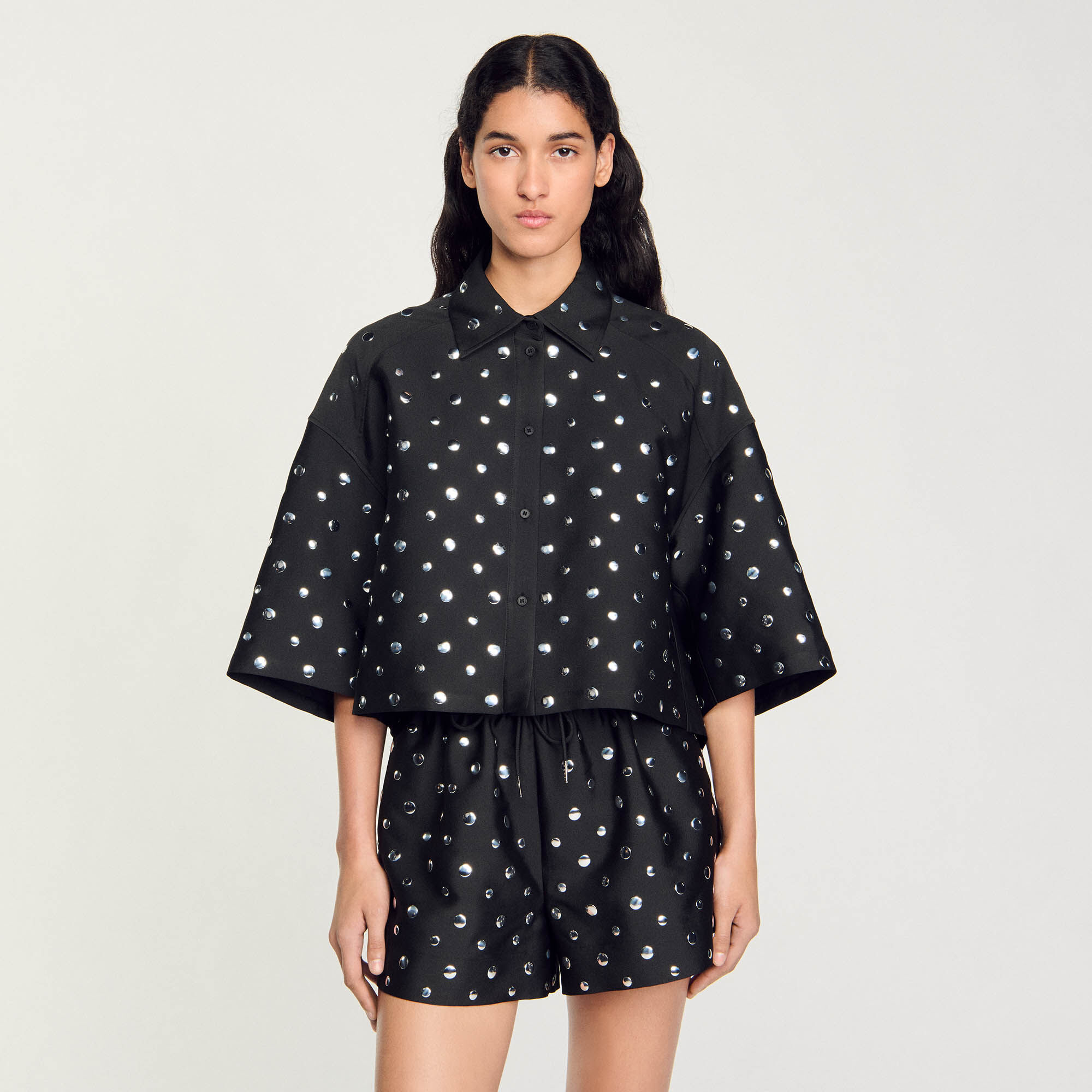Stud-embellished shirt