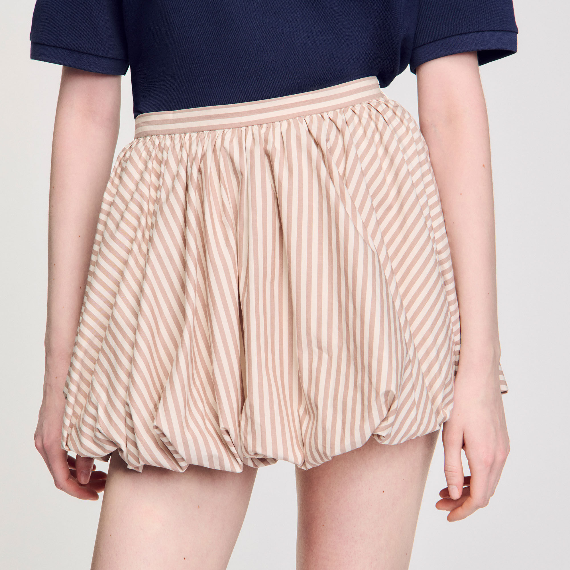Striped bubble skirt