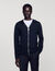 Zipped cardigan with hood