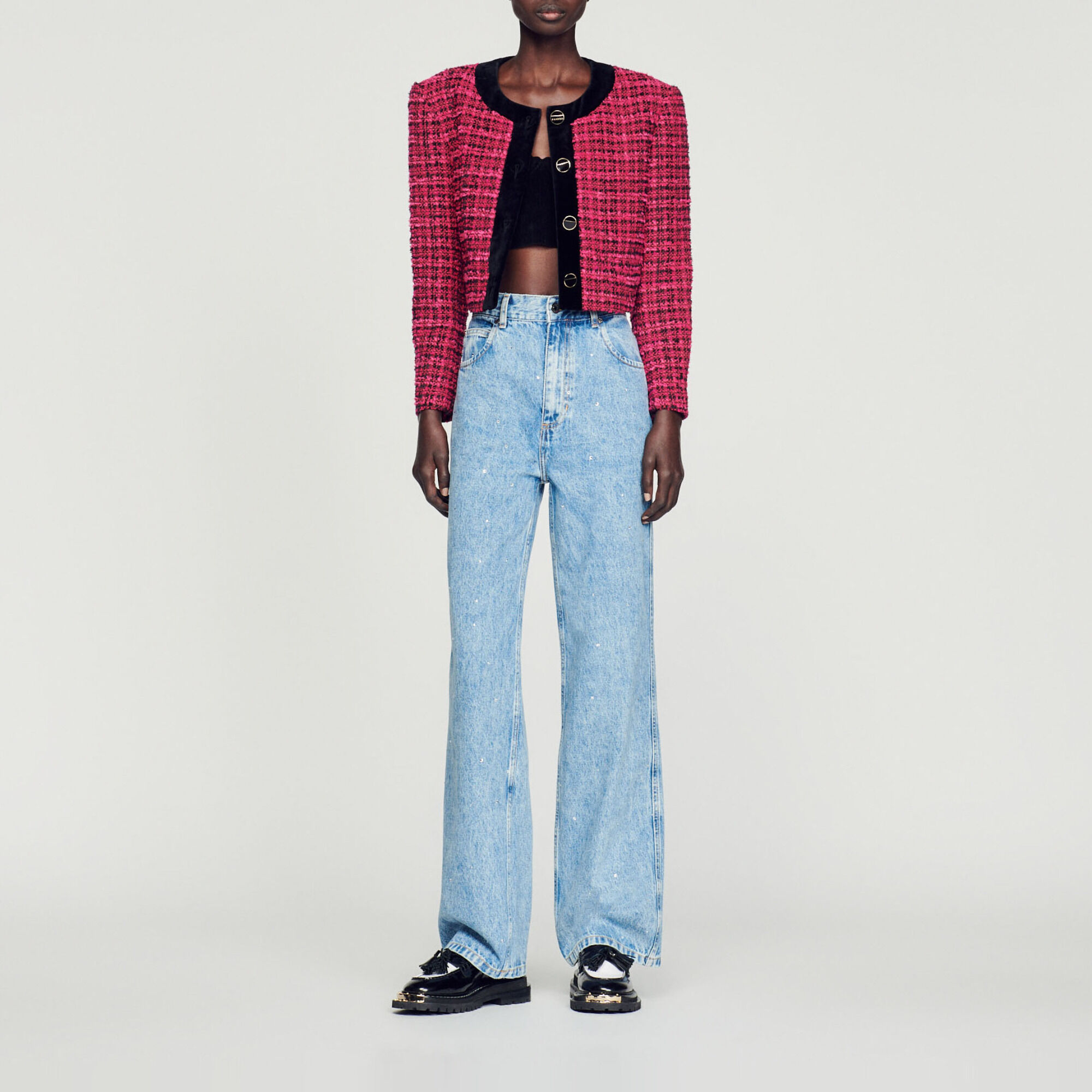 Cropped tweed jacket