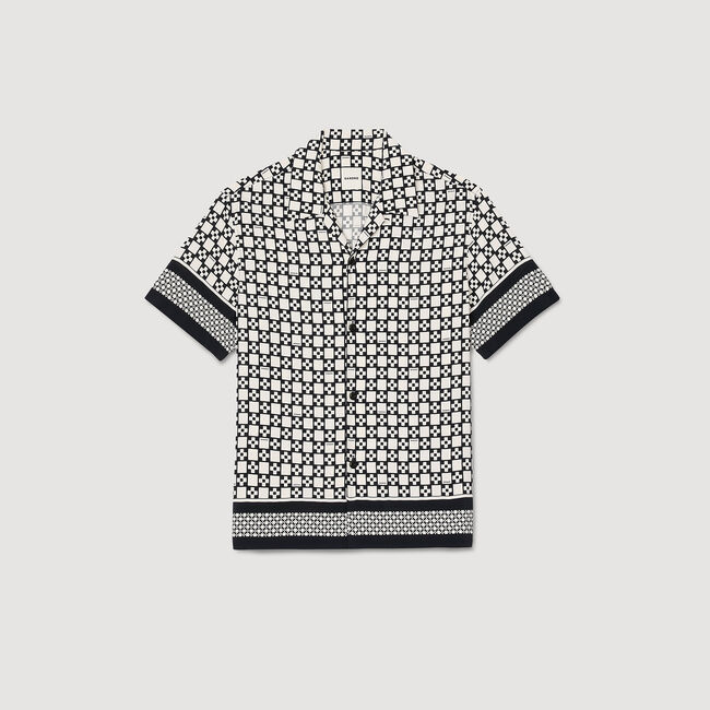 Square Cross motif flowing blouse