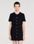 Short dress with detachable collar