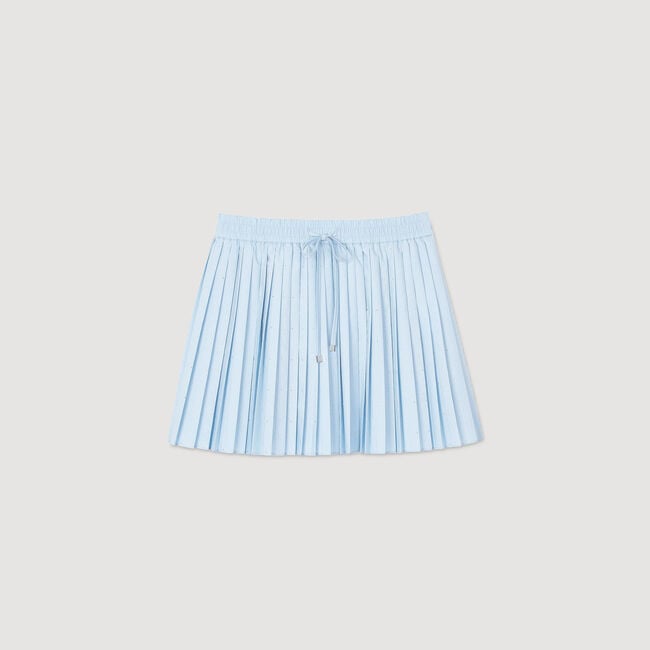 Short pleated rhinestone skirt