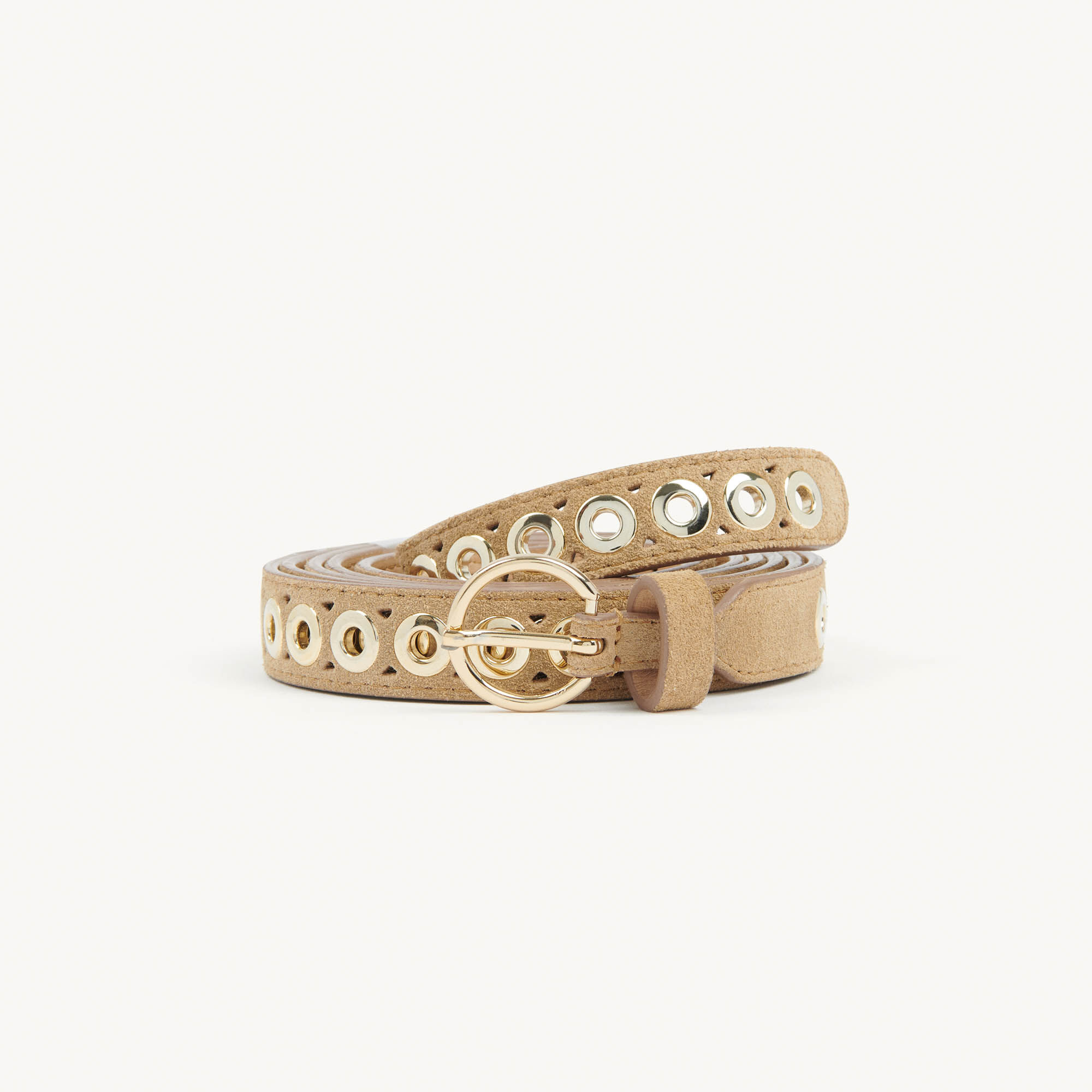 Two-row eyelet belt