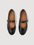 Shiny leather ballet flats