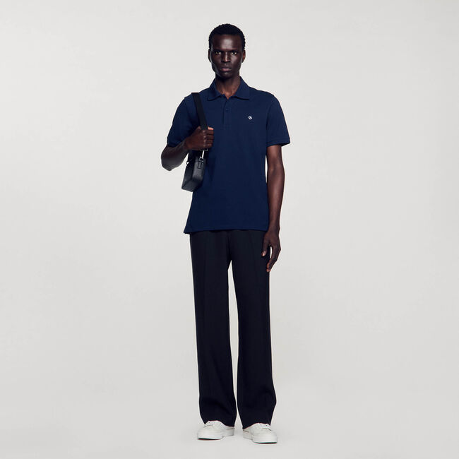 Polo shirt with Square Cross patch