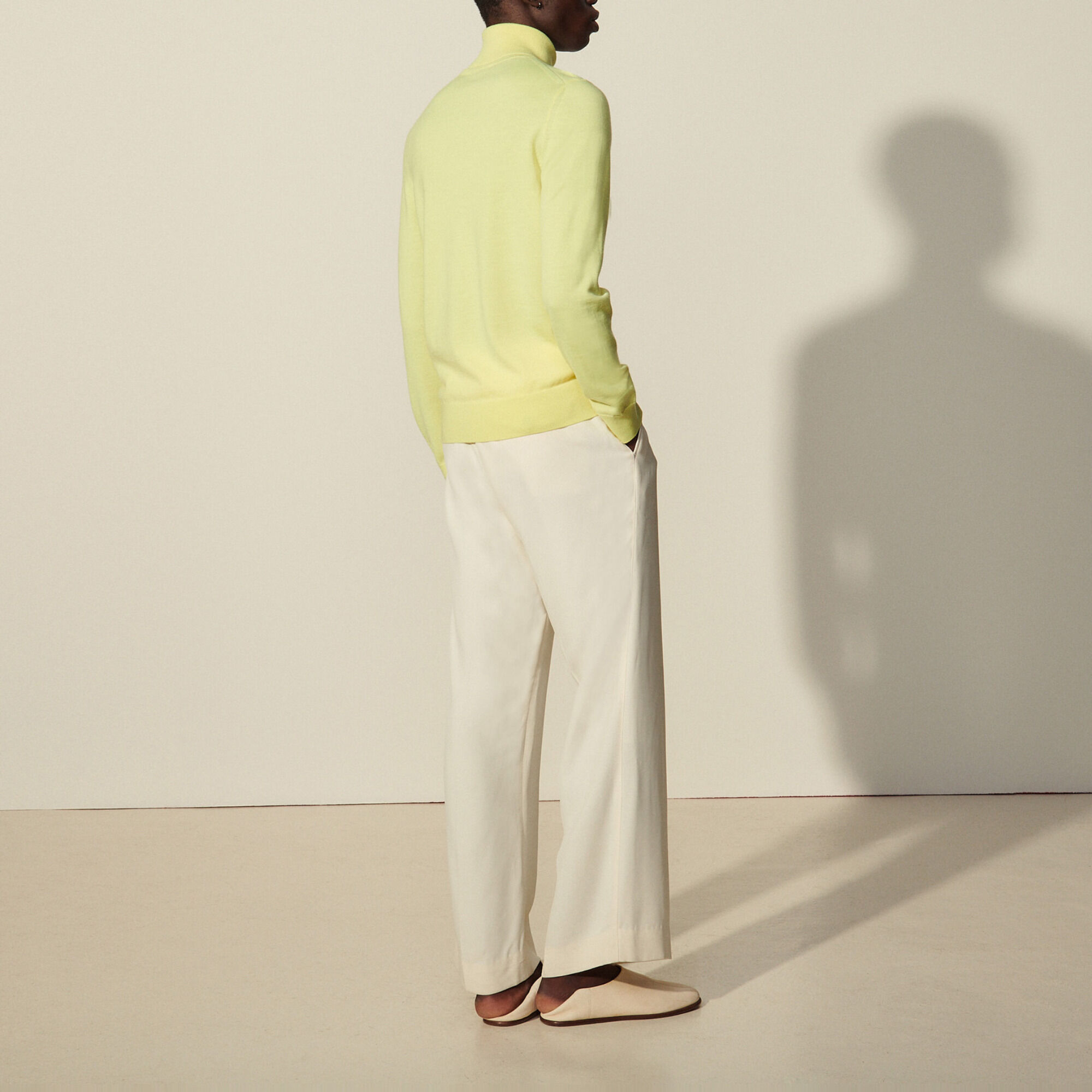 Roll neck wool sweater