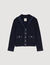 Cardigan with denim details