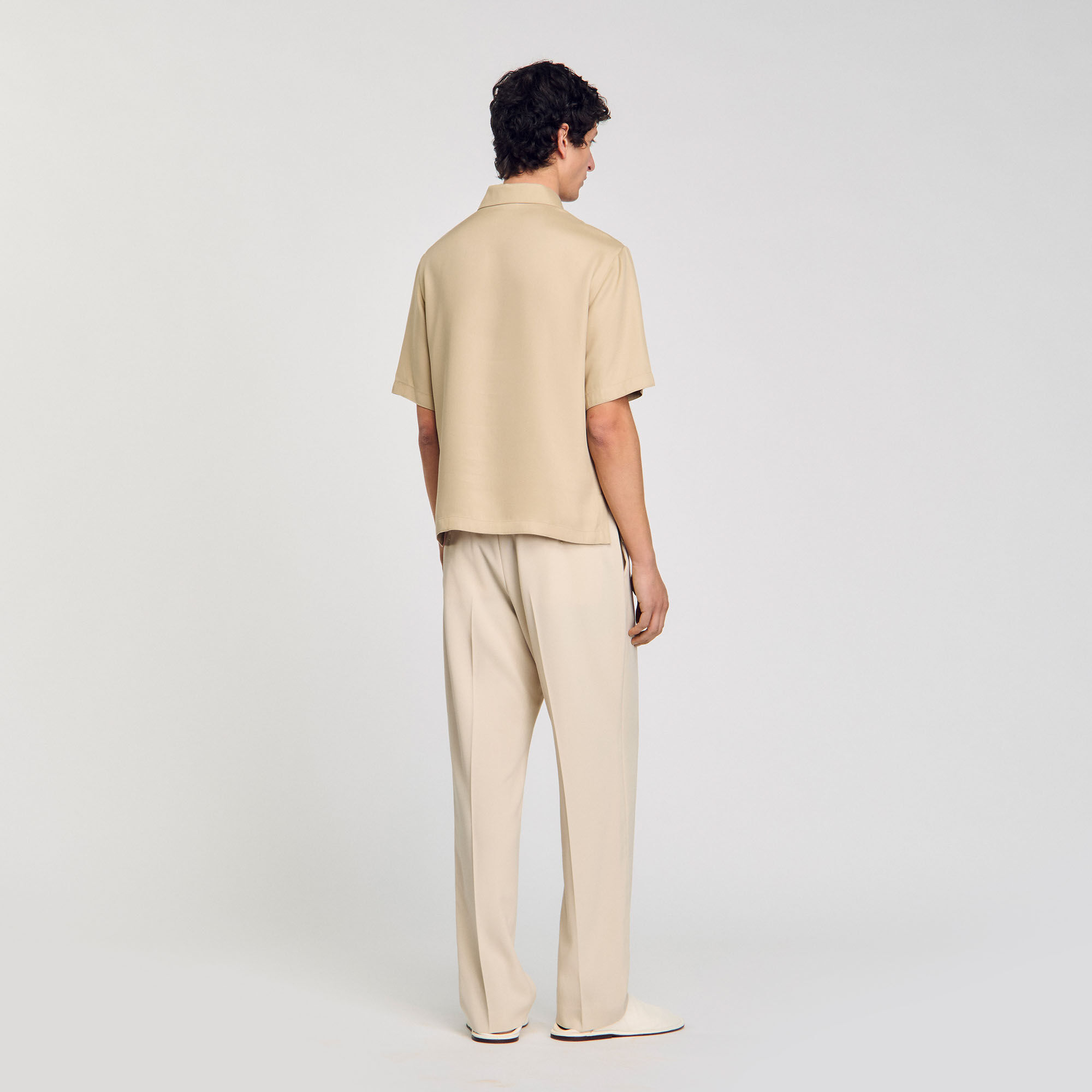 Zip-neck polo shirt
