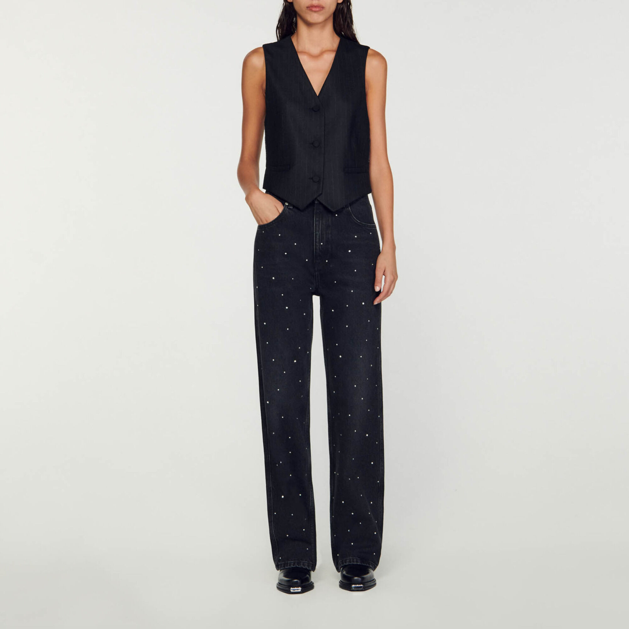 Sandro shop black jeans