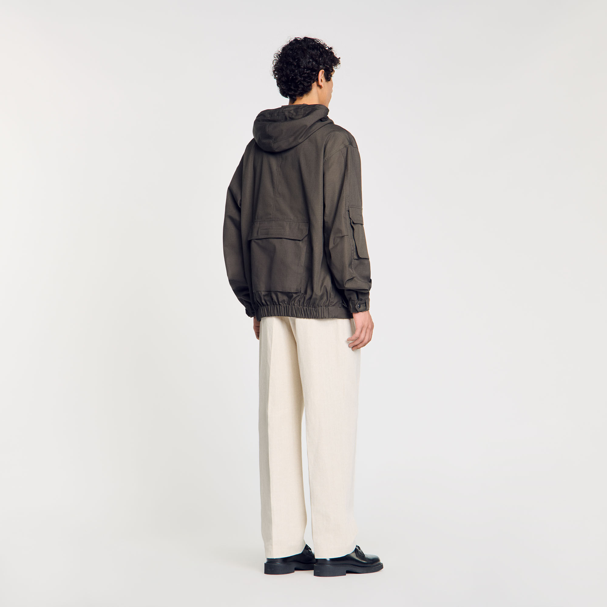 Hooded military parka
