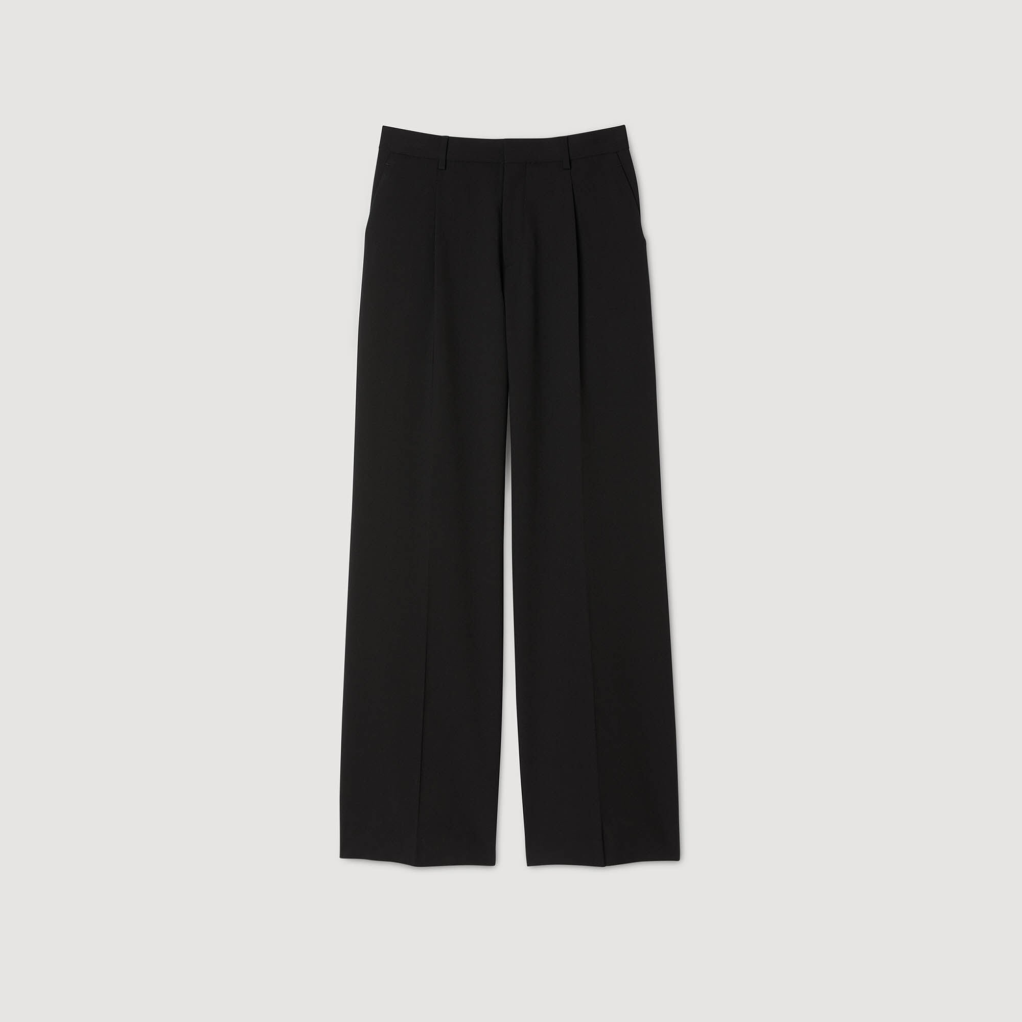 Wide-leg trousers with pleats