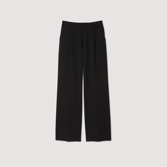 Wide-leg trousers with pleats