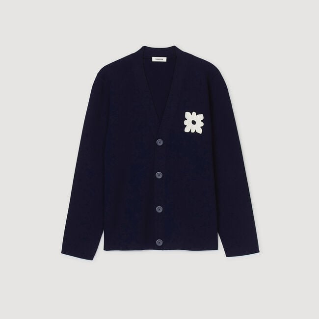 Cardigan with flower detail