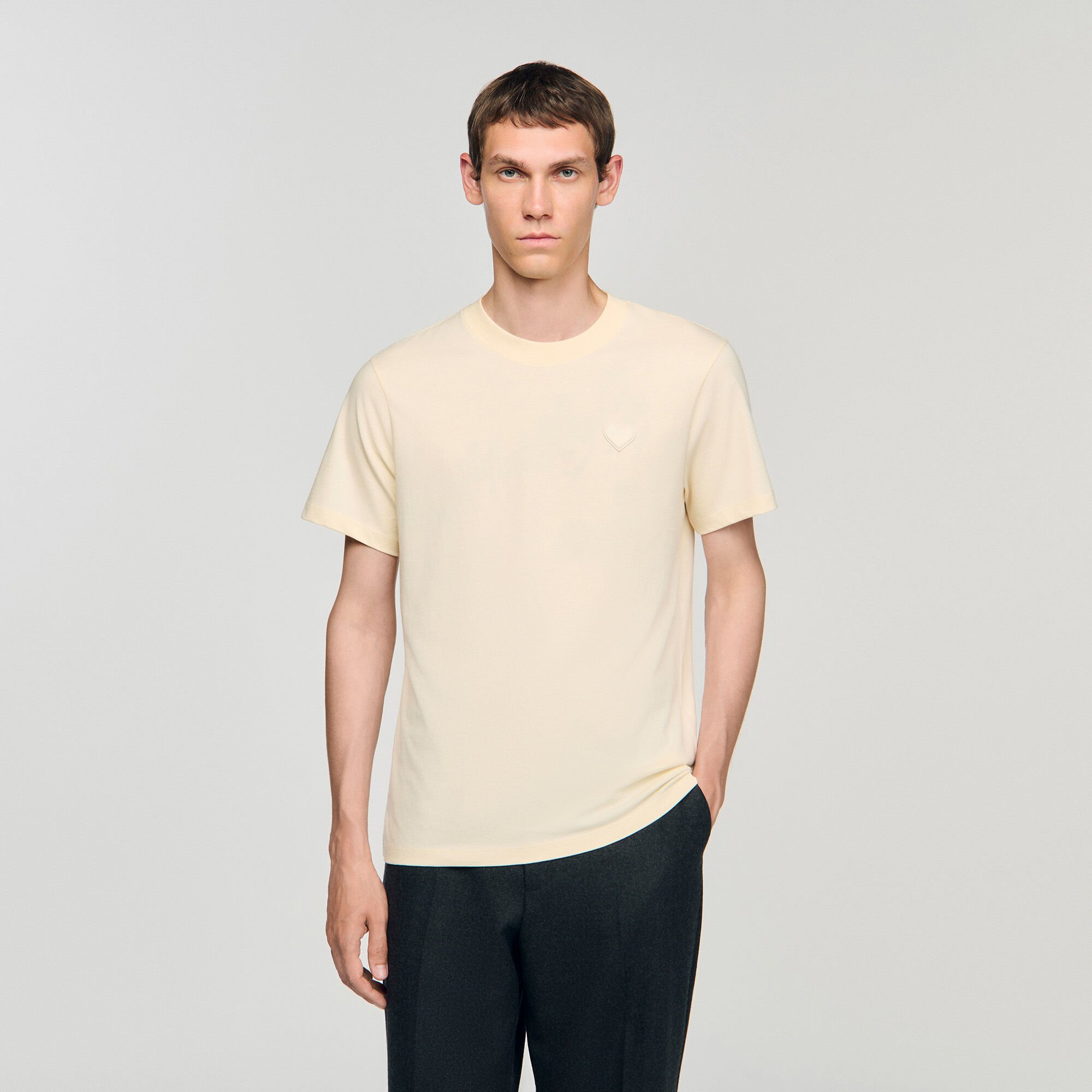 T-shirt with heart patch