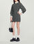 Tweed dress with trimmed neckline