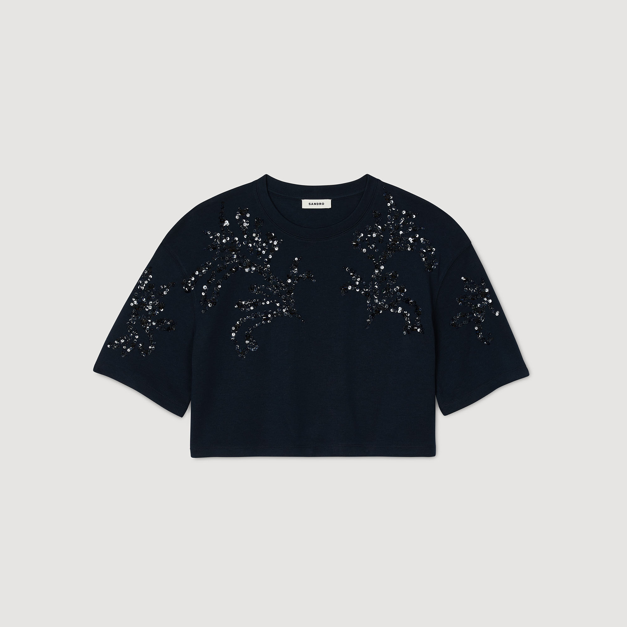 T-shirt with beaded details