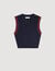 Two-tone knit top