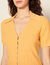 Knit top with pearl buttons
