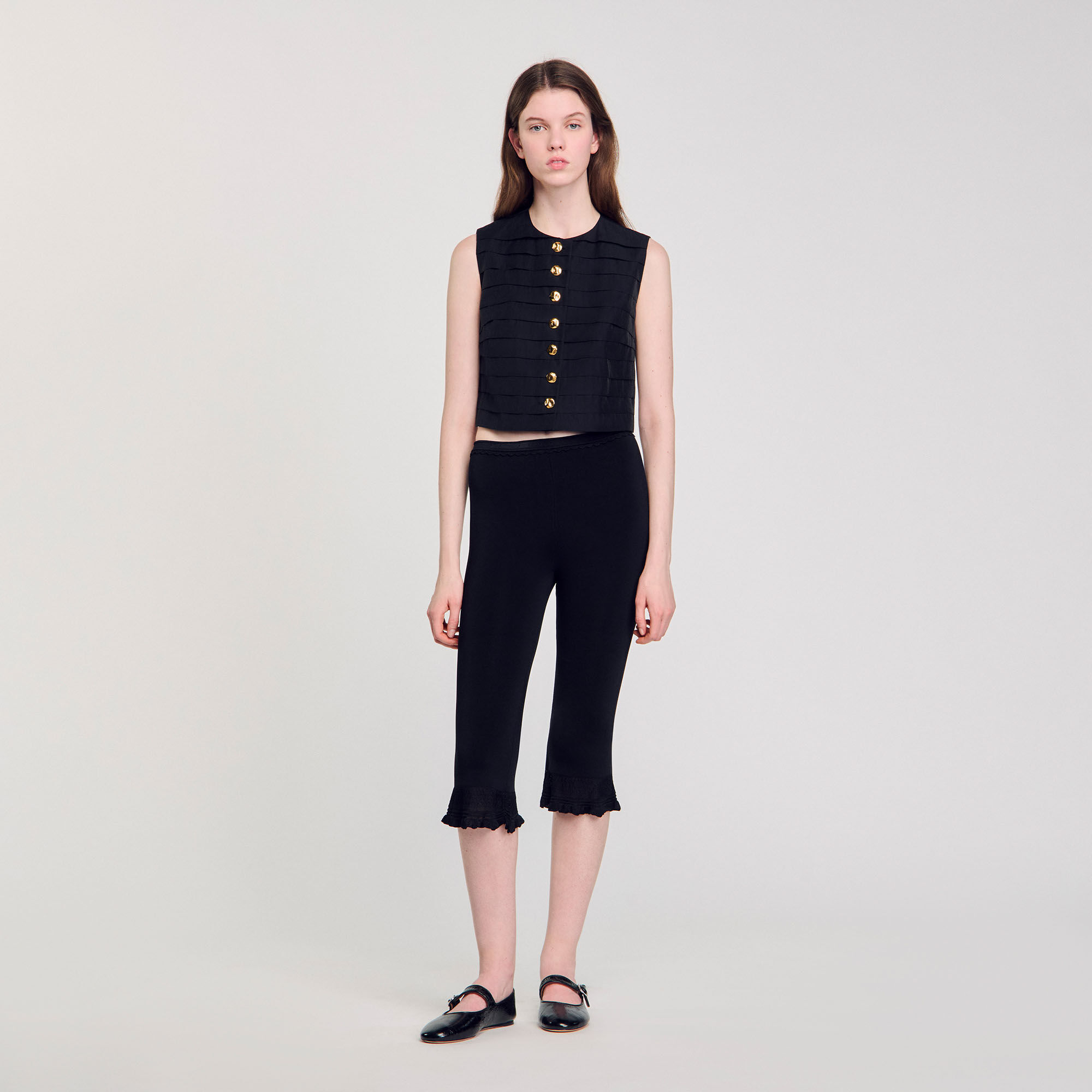 Pleated crop top